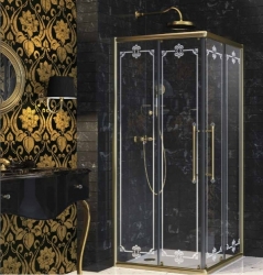 Posuvné dveře rohový vstup 2-dílný Hüppe Victorian Retro styl