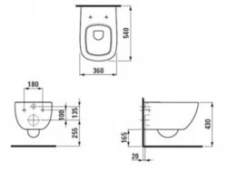 Laufen Palomba WC závěsné včetně sedátka softclose + modul do SDK