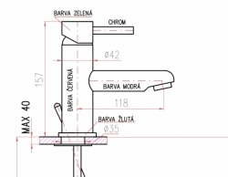 Vodovodní baterie umyvadlová SEINA JUNIOR SE427.5