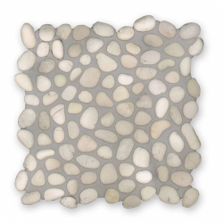 Mozaika bílá oblázky 30,5x30,5 Bärwolf