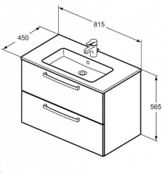 Umyvadlo se skříňkou 80cm Tempo Ideal Standard